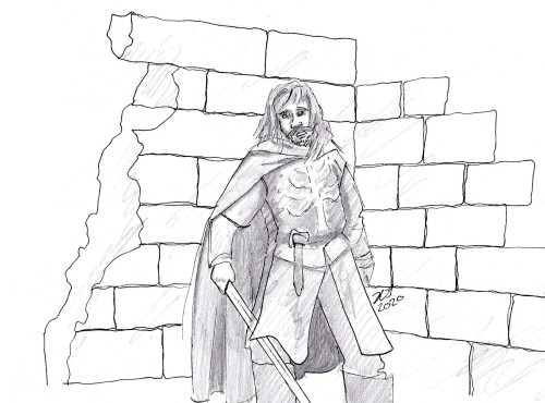 I have zero art motivation, but I do have a few unfinished scraps from Inktober. This was Faramir at