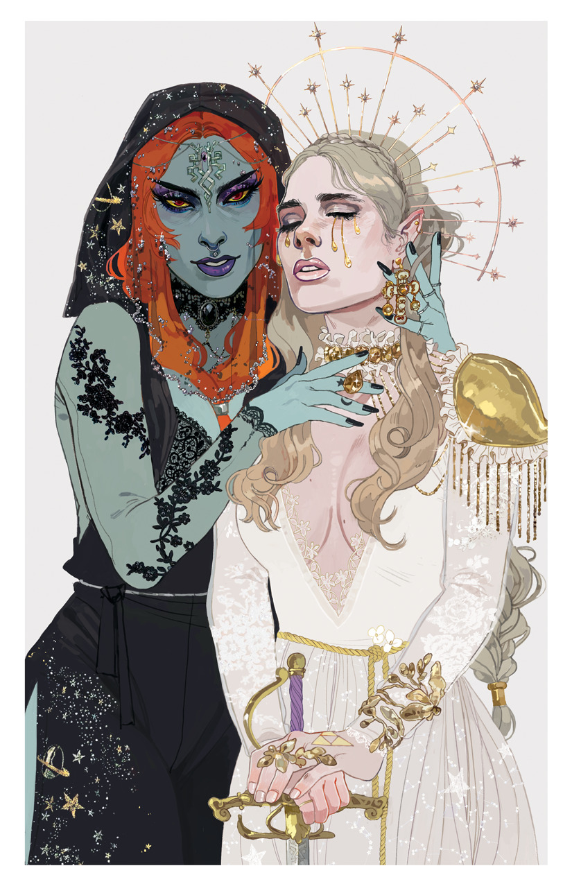 artbyalexis: midzel print for Anime Expo, available at table g54! zelda and midna………………were