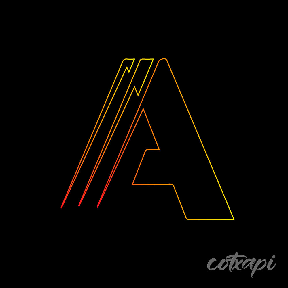 Initial A letter design for professional logo in vector art