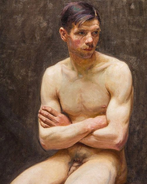 Mea-Gloria-Fides:  Male Nude: Stanislaw Klimowski, 1913.
