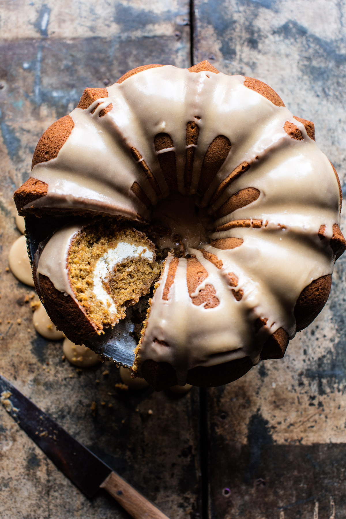 sweetoothgirl:Cream Cheese Swirled Brown Sugar Pumpkin Coffee Cake