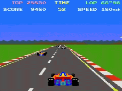 yeahiwasintheshit: gifsofthe80s: Pole Position - Atari - 1982 loved sitting in the