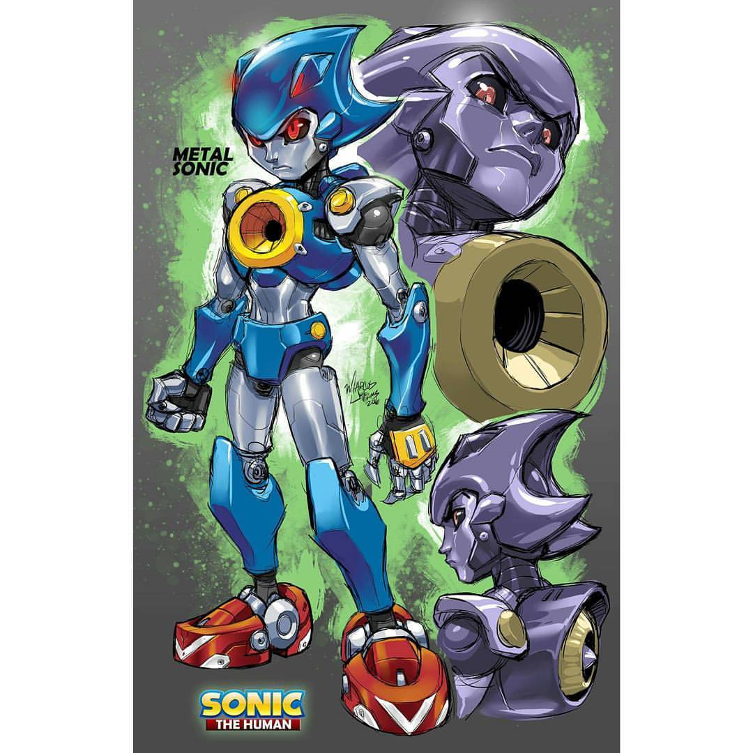 marcusthevisual:  Metal Sonic (Humanoid) from my concept “Sonic the Human” So