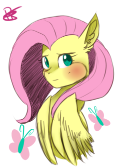 pinkiepiestyle:  I drew a fluttershy for