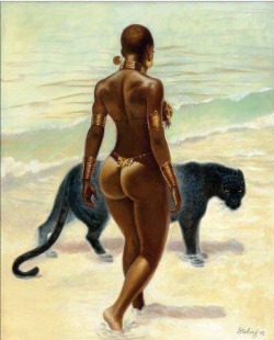 sotouchy:  thee-renaissance-man:strongblackbrotha:What black women look like in my eyes. How I see them.Just beautiful  i wish people would stop painting black women like this