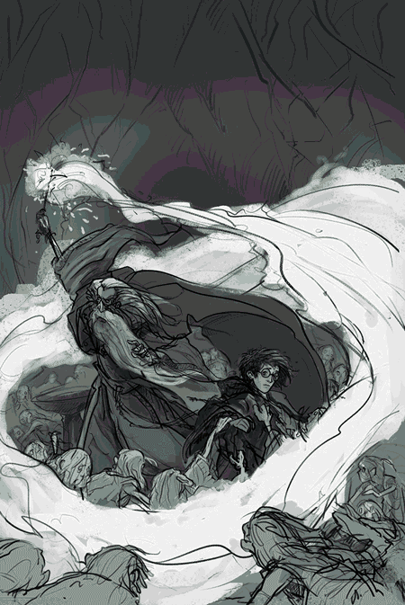 theultimatecreampuff:Jonny Duddle illustrating Harry Potter during the Harry Potter