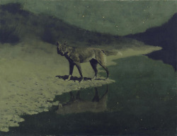 the-cinder-fields: Frederic Remington, Moonlight