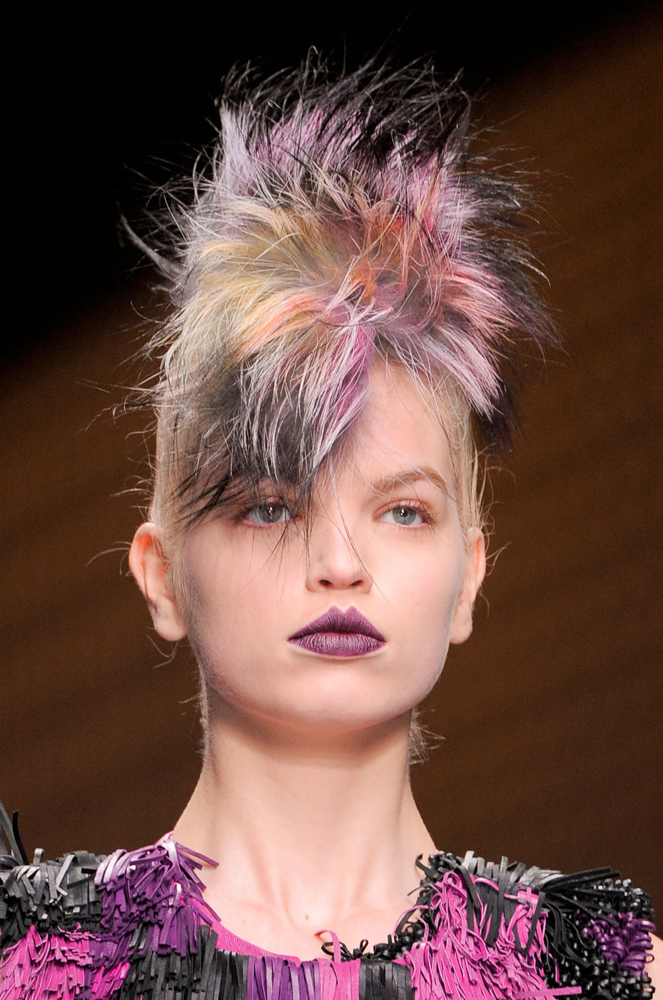 suicideblonde:  Multi-colored mohawks at Fendi Fall 2013 