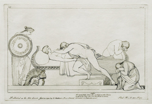 via-appia: A scene from Homer’s Iliad, Achilles mourning Patroclus, 1795 Th’ immortal ar