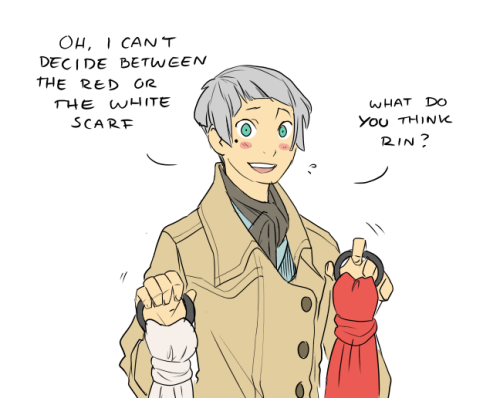 hubedihubbe:  Model!Nitori AU where Rin is a disaster 
