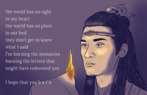 littlesmartart:so after listening to “burn” from hamilton today I had a lot of post-temple xichen fe