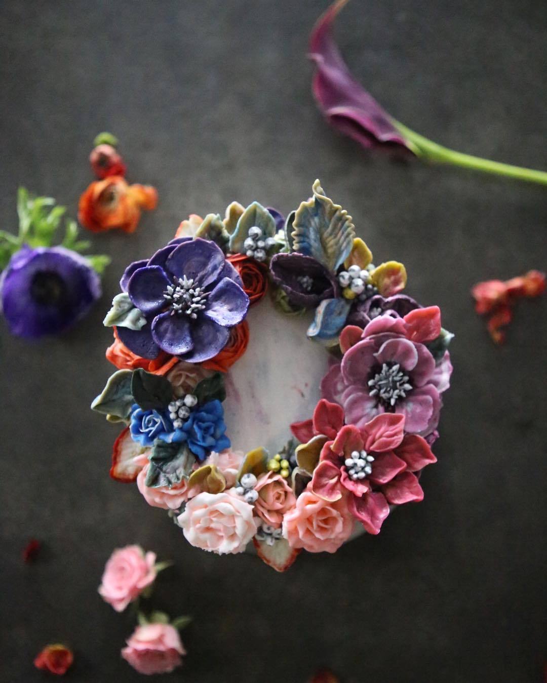 sosuperawesome: Floral Cake Art by Soo Cake on Instagram  Follow So Super Awesome
