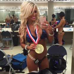 peanutbutterandbarbells:  blondevsworld:  SECOND PLACE BIKINI CLASS A, GUYSSSS!!! Thanks so much for all the love and support!!!! I appreciate yall so much 💕💕💕💕  she is like my idol :) love you nikki!
