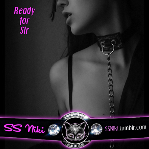 ssniki:  Sir, Kitty likes her collar. How would Sir like to be thanked?  With Slut&rsquo;s sexy 