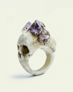 darksilenceinsuburbia:  Bifacial Skull Ring