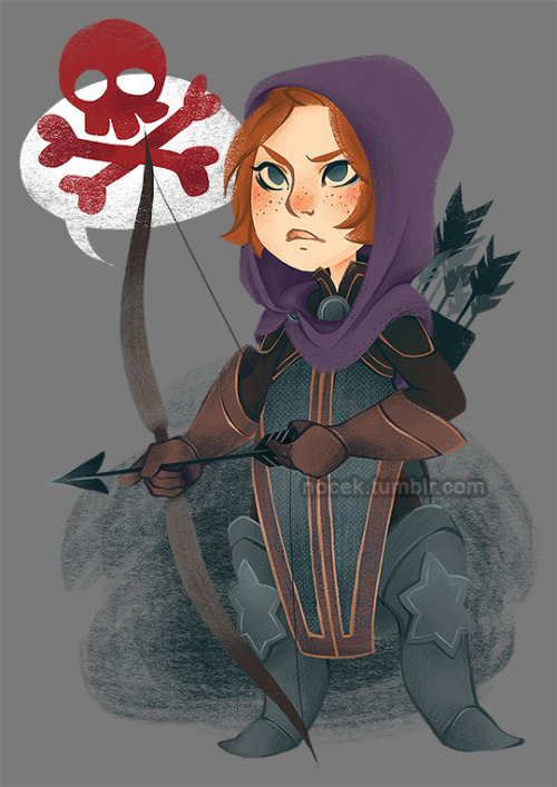 nocek:Finished badass Leliana!!! :D I’m getting much more comfortable with this style and that makes me super happy.previously done Cullen; next challenge Josephine <3