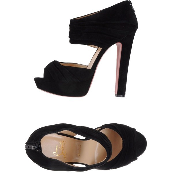 Christian Louboutin Platform Sandals ❤ liked on Polyvore (see more black platform sandals)