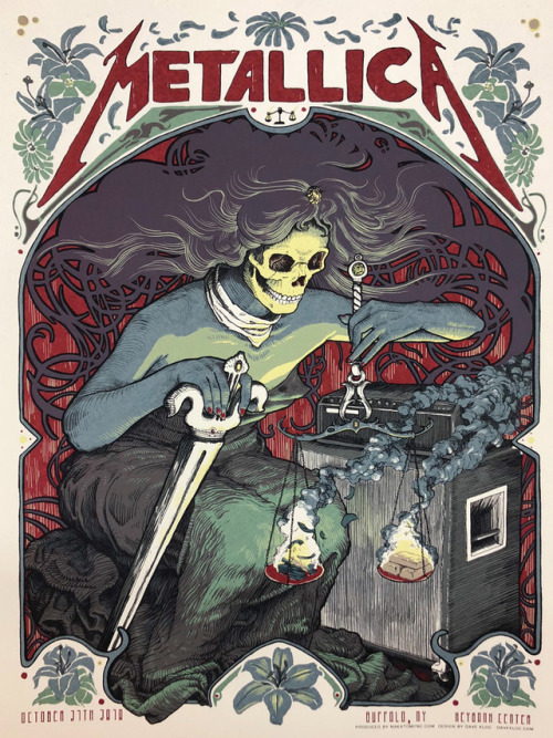 METALLICA by Dave Kloc!Nakatomi is once again art directing and printing the tour posters for Metall