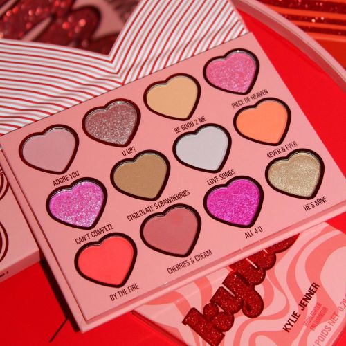 @kyliecosmetics Valentine’s pressed powder palette! …which shade is your fav? @kyliejenner #kyliec