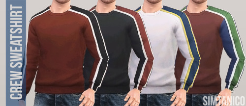 simtanico: Sims 4: Discover University - Crewneck Sweatshirt for men Back to clothing (and actually 