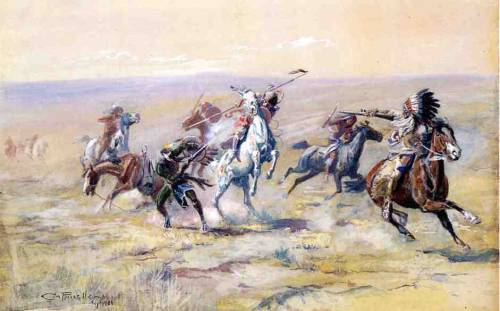 When Sioux and Blackfoot Meet, 1904, Charles M. Russell