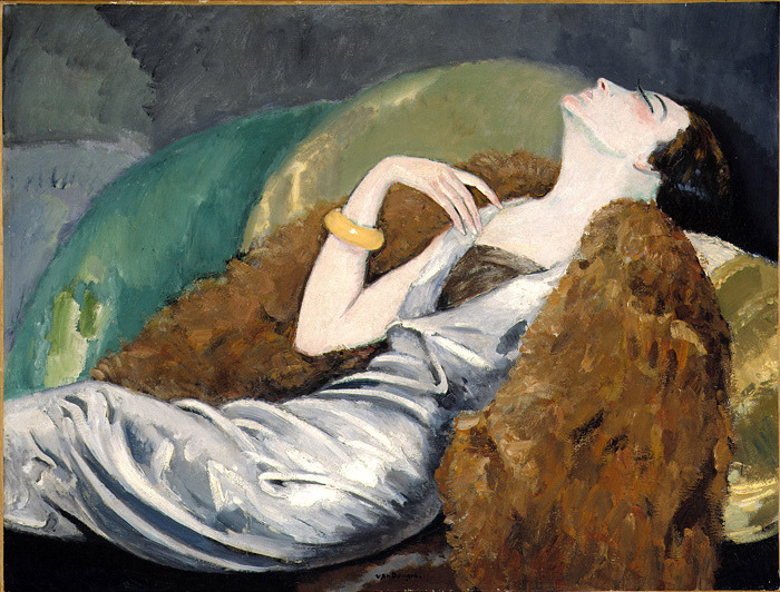 Kees Van Dongen (Delfshaven, Rotterdam, 1877 - Monte Carlo, 1968), Woman on Sofa,