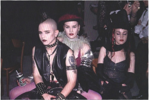 lesbianartandartists: C. Moore Hardy, Leather Lesbians with a punk look at the Sydney Gay and Lesbia