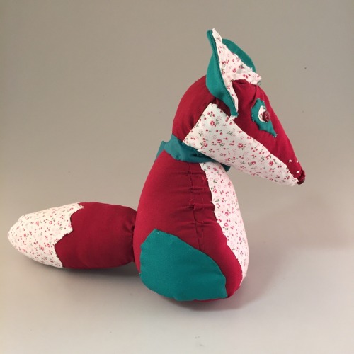 Flowers the Fox!Made from upcycled clothing that could no longer be worn, so now it can be loved in 