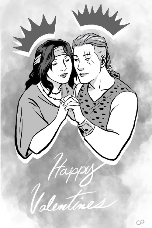 amazonomachycomic:Today I bring our favourite couple again by @catparts​! Cat is an amazing artist a