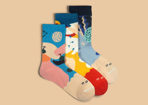 lesstalkmoreillustration:Socks Designed By GoodpairSocks On Etsy*More Things & Stuff