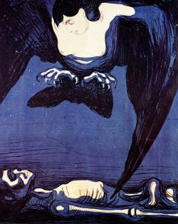 2headedsnake:  Edvard Munch The Vampire,