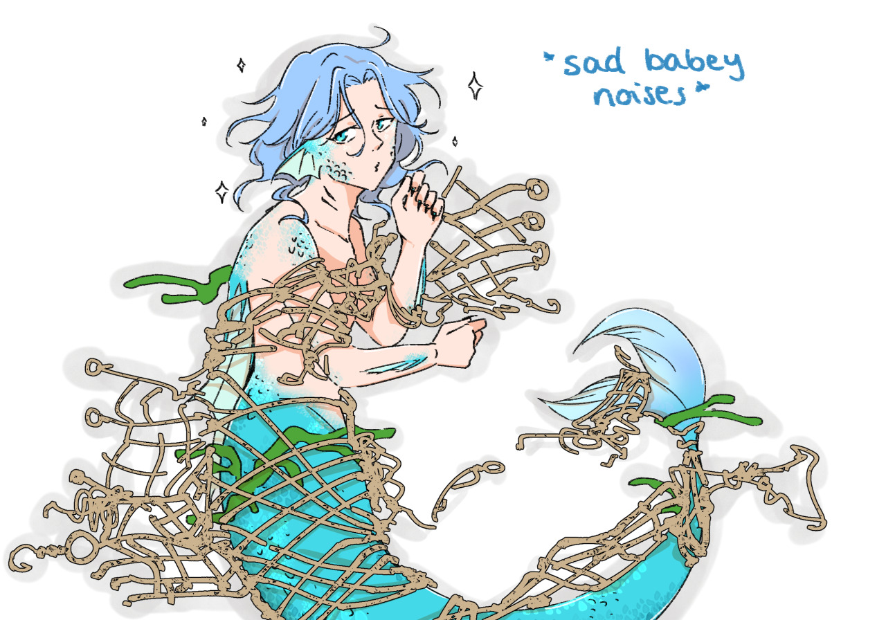 Oka: Reki can you go check the nets? I think something’s caught in there again...BIG CATCH!! #sk8 the infinity  #bro i havent drawn mermaids in like a decade LOL #art tag #i made it just in time for mermay LOL  #i havent drawn them in so long i cant remember how to draw rekis hair  #i also want to do a pt2 but idk if i have time lol  #langa just like >:(  #in this au he cant speak out of water  #i guess that makes sense right  #just babey bubbling and gurgling noises  #rekis just like.. langa pls be more careful ok  #its dangerous for you to be here (i think)  #im gonna chuck you back into the sea now