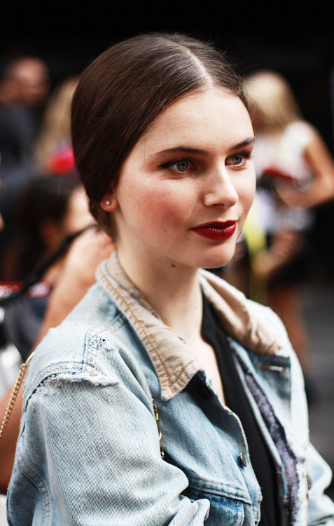 Irma Spies outside Dolce & Gabbana / MFW ss15 street style / shot by Valentina Botta