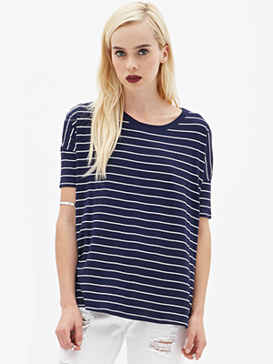 Forever 21 Boxy Striped Tee