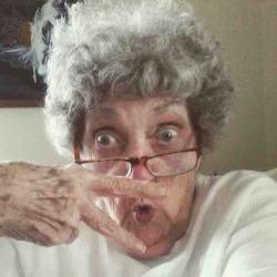 redditfront:  My best friend’s grandma (83 years old) made herself a profile in Facebook today. This is her profile picture.