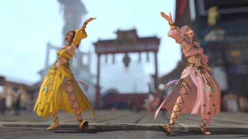 Making friends in Kugane! Meet Usubeni, a great dancer with even better fashion sense!Info: Every ti