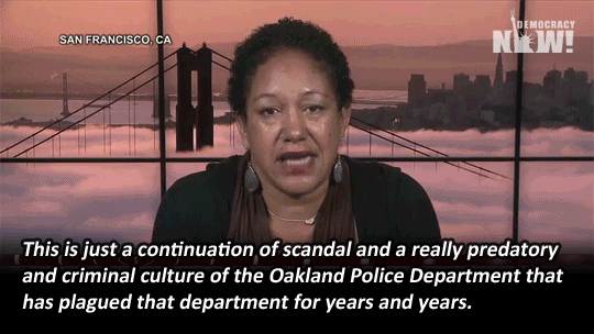 democracynow:  Oakland faces a major police scandal in which multiple police officers