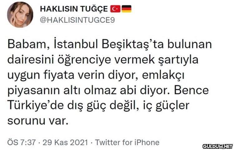 HAKLISIN TUĞÇE...