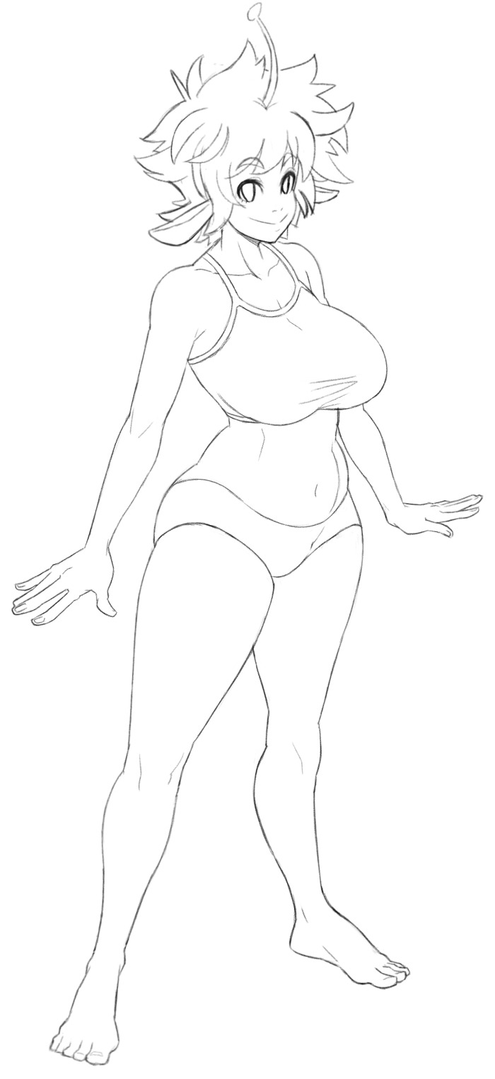 jeiae:  Quick doodle of my OC, Dulcie, I did during downtime at work.  I’ll probably