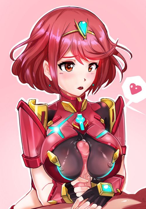 thirtyfour-rule:  Pyra giving a titjob [Xenoblade Chronicles 2]