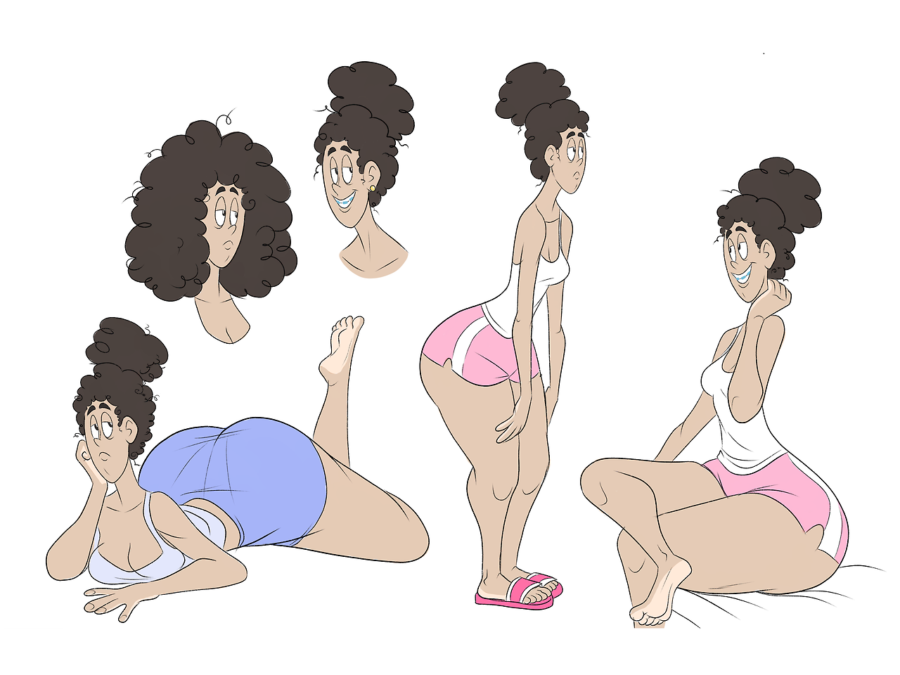 safeforwappah: More doodles of that dream girl I’ll name her Adele for now.  I’d