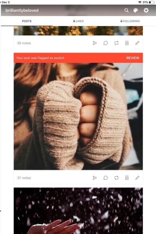 verry-cherry: capnhpn:   brilliantlybeloved:   Damn, even cold hands fully clothed by a wool sweater is too fucking explicit for the shitshow of priggish tumblr.    Even toes…so I’m guessing skin is too sexy for tumblr @brilliantlybeloved … RIDICULOUS!!!!