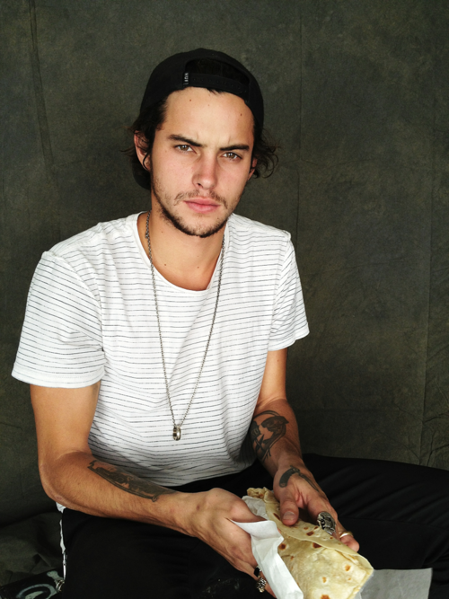 thedylanrieder:Dylan and a burrito by Mark Oblow