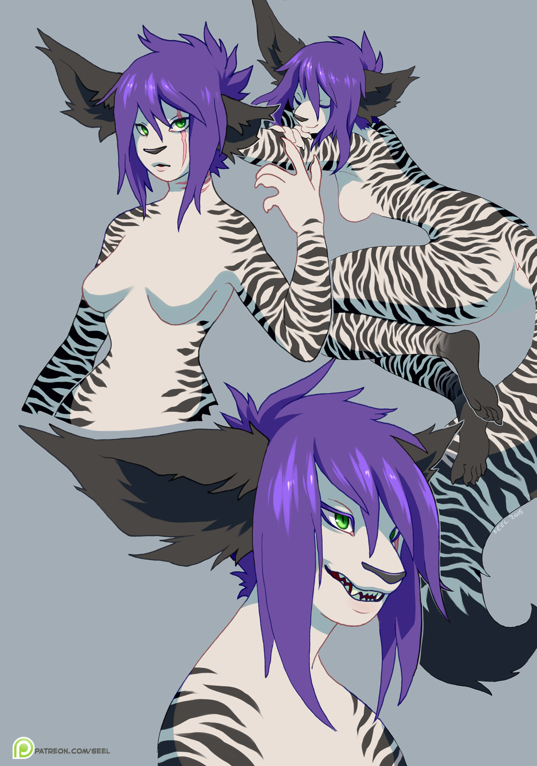 groundlion:  Art for Keo, two of her awesome characters! Had a lotta fun with theseconsider