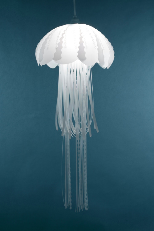 ianbrooks:  Jellyfish Lamps by Roxy Russell Available for purchase at Roxy Russel Design. The Medusae Collection grants all the the joyous, illuminating benefits of light and none of the horrible stinging you until you die parts of real jellyfish. If