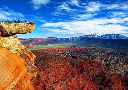 Top of the World, Moab, Utah . Moab is filled with massive views from cliffs that soar hundreds of f