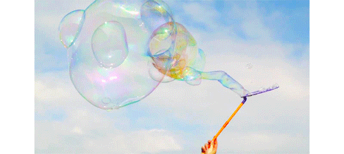 griffinspacejams:  Giant Bubbles Popping in Slow Motion 