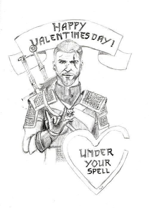 Valentines Day Greetings For All The Witcher Lovers Out There!!! Geralt Loves Long Walks In Kaer Morhen