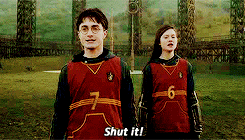 ginnxweasley:  Harry Potter + “would you please shut the f*ck up?”- Bonus: