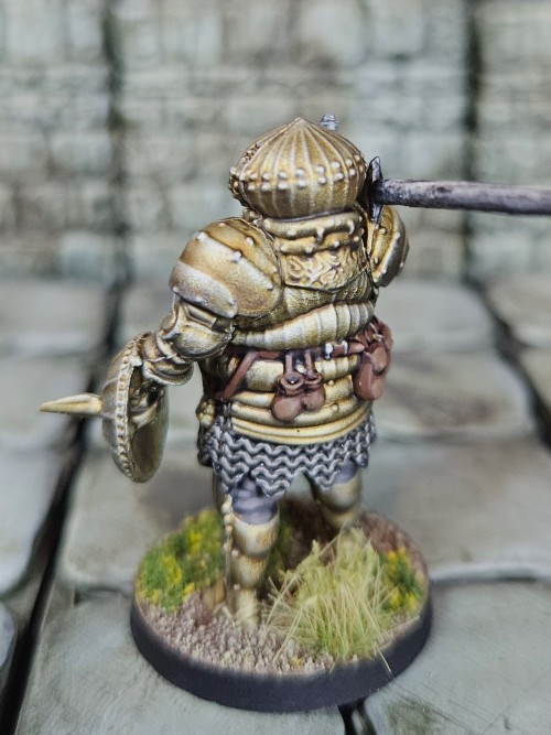 Painted Up One Of The Two Onion Knights From The Dark Souls Board Game. A Simple Multi Layered Bone Wash